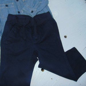 Baby GAP straight leg slacks with drawstring and elastic waist 18-24months